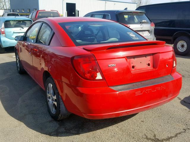 1G8AW12F65Z121199 - 2005 SATURN ION LEVEL RED photo 3