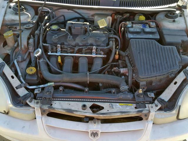 1B3ES46C82D634808 - 2002 DODGE NEON SE WHITE photo 7