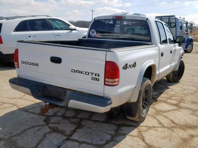 1D7HG48N73S170988 - 2003 DODGE DAKOTA QUA WHITE photo 4