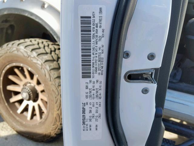 3D7UT2CL3BG627516 - 2011 DODGE RAM 2500 WHITE photo 10