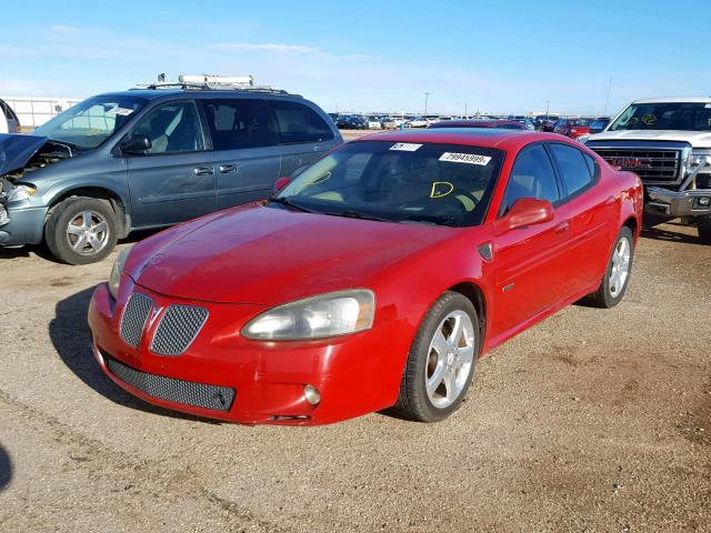 2G2WC55C081101397 - 2008 PONTIAC GRAND PRIX RED photo 2