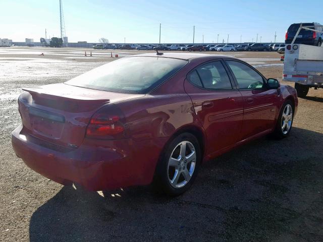 2G2WC55C081101397 - 2008 PONTIAC GRAND PRIX RED photo 4