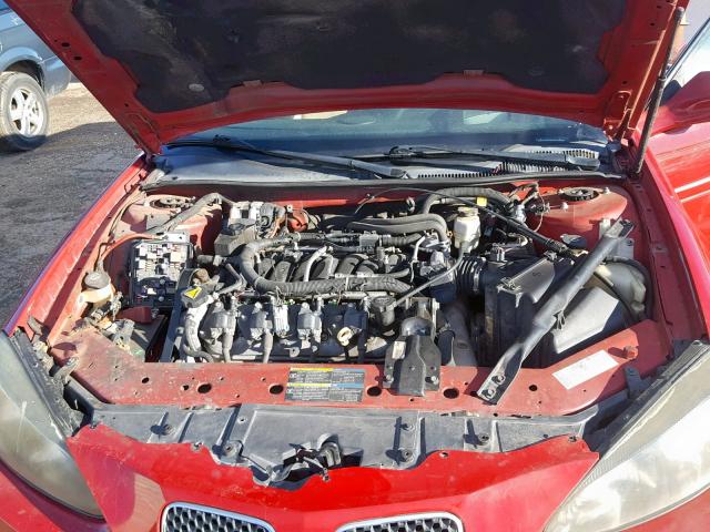 2G2WC55C081101397 - 2008 PONTIAC GRAND PRIX RED photo 7