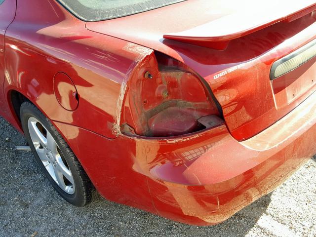 2G2WC55C081101397 - 2008 PONTIAC GRAND PRIX RED photo 9