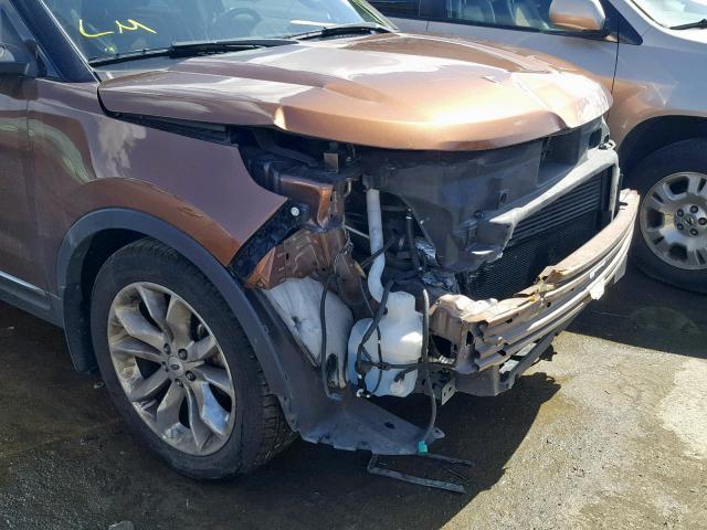 1FMHK7F97CGA61266 - 2012 FORD EXPLORER L ORANGE photo 9