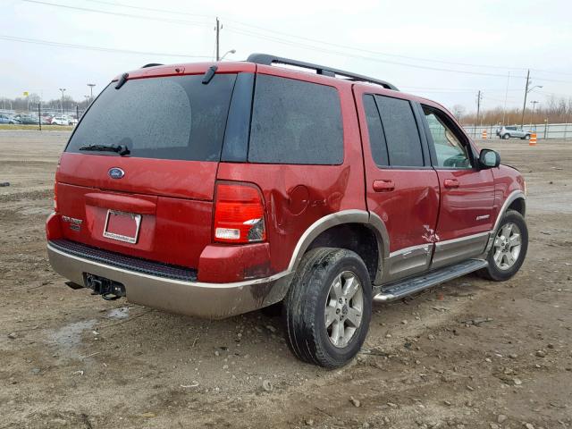 1FMZU74K94UA73605 - 2004 FORD EXPLORER E RED photo 4