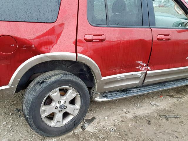 1FMZU74K94UA73605 - 2004 FORD EXPLORER E RED photo 9