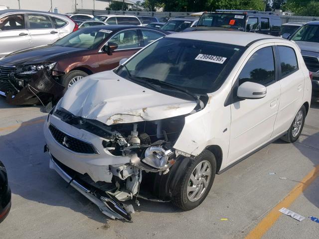 ML32A4HJ9HH004283 - 2017 MITSUBISHI MIRAGE SE WHITE photo 2