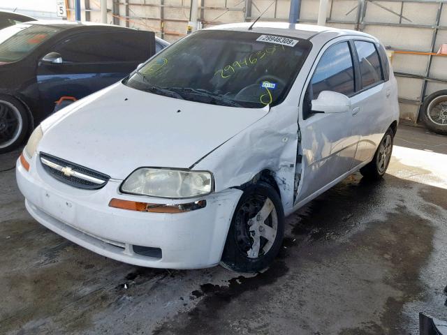 KL1TD66668B084784 - 2008 CHEVROLET AVEO BASE Ақ фото 2