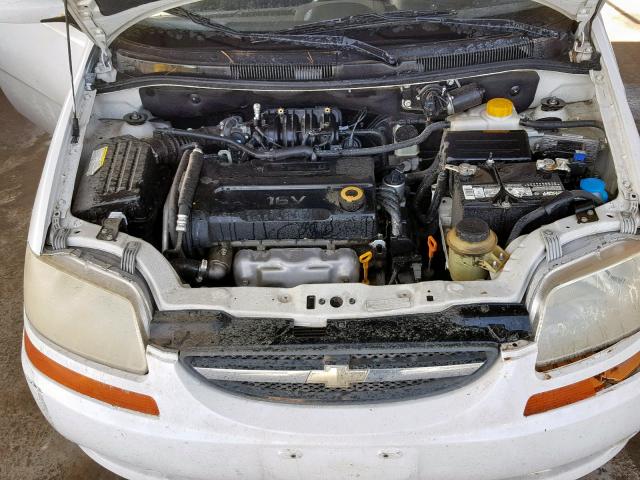 KL1TD66668B084784 - 2008 CHEVROLET AVEO BASE Ақ фото 7