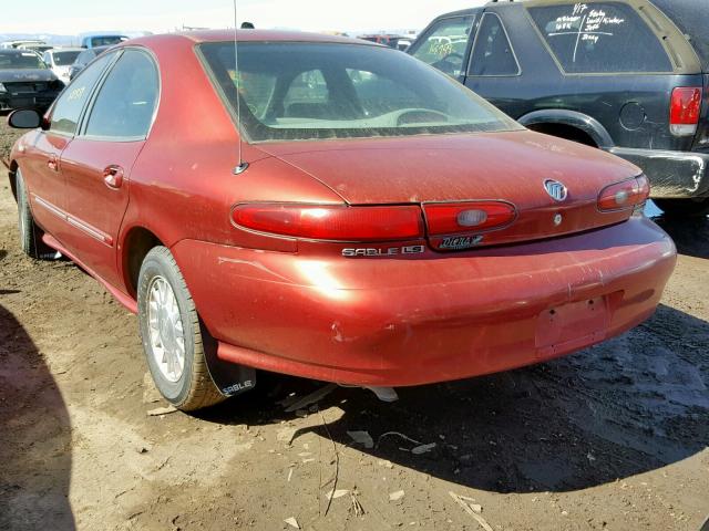 1MEFM53U4XA662984 - 1999 MERCURY SABLE LS RED photo 3