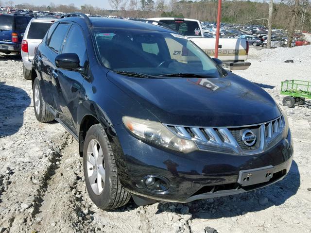 JN8AZ18U19W027939 - 2009 NISSAN MURANO S BLACK photo 1