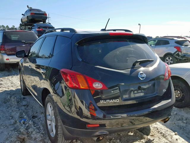 JN8AZ18U19W027939 - 2009 NISSAN MURANO S BLACK photo 3