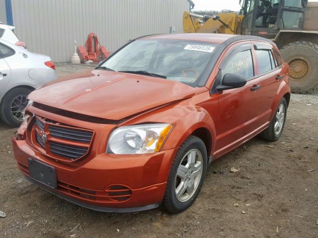 1B3HB28C98D716067 - 2008 DODGE CALIBER ORANGE photo 2