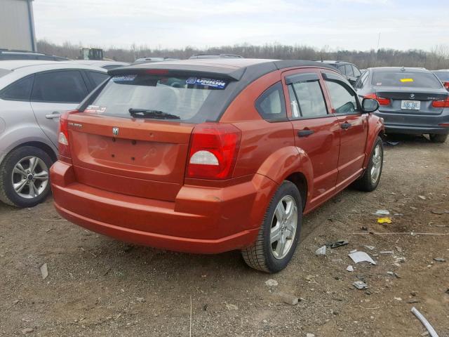 1B3HB28C98D716067 - 2008 DODGE CALIBER ORANGE photo 4