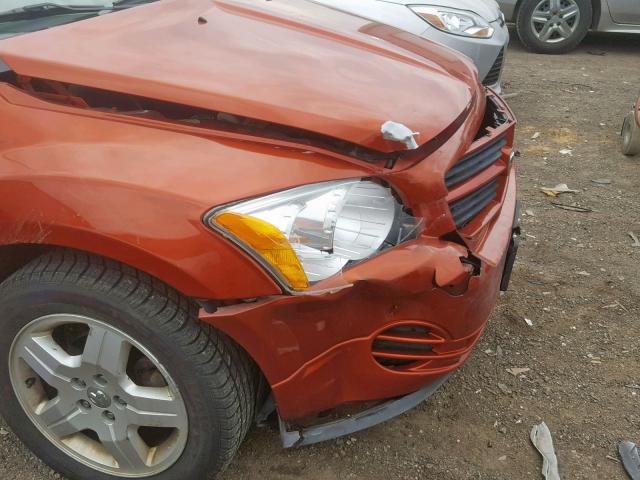 1B3HB28C98D716067 - 2008 DODGE CALIBER ORANGE photo 9