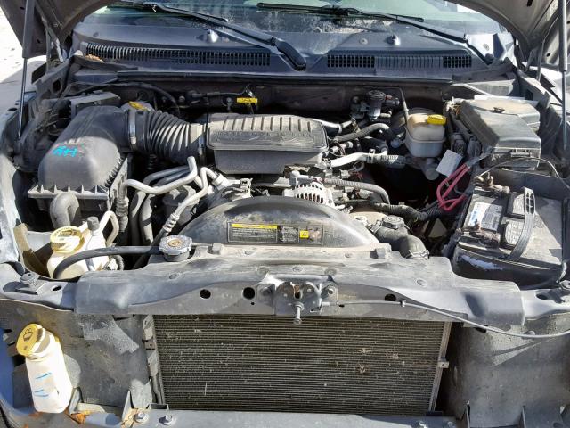 1D7HW48N15S224582 - 2005 DODGE DAKOTA QUA GRAY photo 7