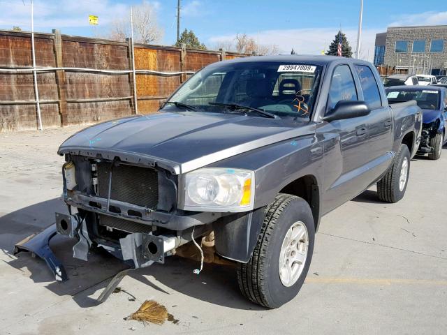 1D7HW48N15S224582 - 2005 DODGE DAKOTA QUA GRAY photo 9