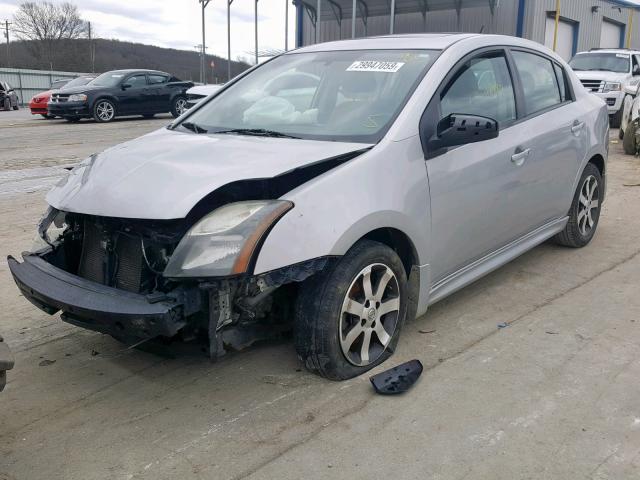 3N1AB6APXCL743742 - 2012 NISSAN SENTRA 2.0 SILVER photo 2