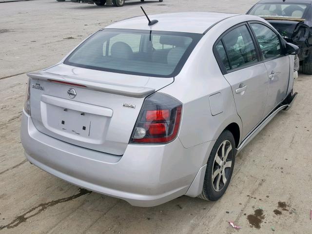 3N1AB6APXCL743742 - 2012 NISSAN SENTRA 2.0 SILVER photo 4