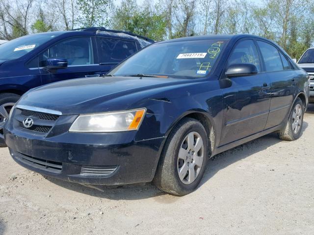 5NPET46C56H106221 - 2006 HYUNDAI SONATA GL BLACK photo 2