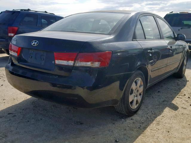 5NPET46C56H106221 - 2006 HYUNDAI SONATA GL BLACK photo 4