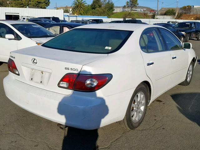 JTHBF30G130113058 - 2003 LEXUS ES 300 WHITE photo 4