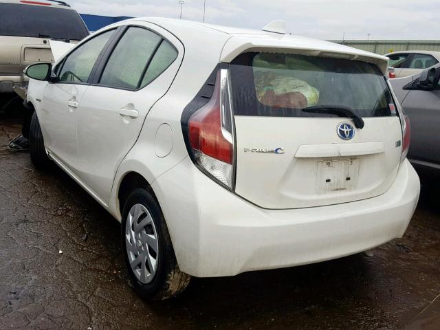 JTDKDTB36F1107305 - 2015 TOYOTA PRIUS C WHITE photo 3