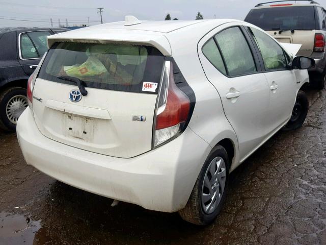 JTDKDTB36F1107305 - 2015 TOYOTA PRIUS C WHITE photo 4