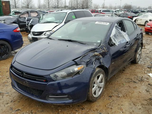 1C3CDFBA9GD605104 - 2016 DODGE DART SXT BLUE photo 2