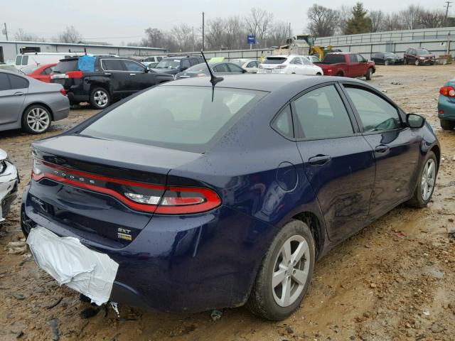 1C3CDFBA9GD605104 - 2016 DODGE DART SXT BLUE photo 4