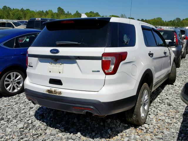 1FM5K8AR1GGC26007 - 2016 FORD EXPLORER P WHITE photo 4