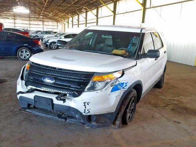 1FM5K8AR1DGC73758 - 2013 FORD EXPLORER P WHITE photo 2