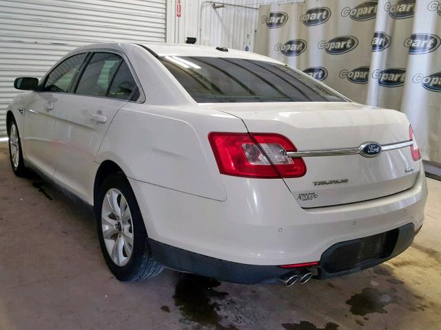 1FAHP2EW9AG133667 - 2010 FORD TAURUS SEL WHITE photo 3