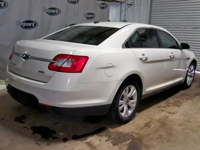 1FAHP2EW9AG133667 - 2010 FORD TAURUS SEL WHITE photo 4