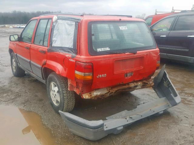 1J4GZ58S8SC503035 - 1995 JEEP GRAND CHER RED photo 3