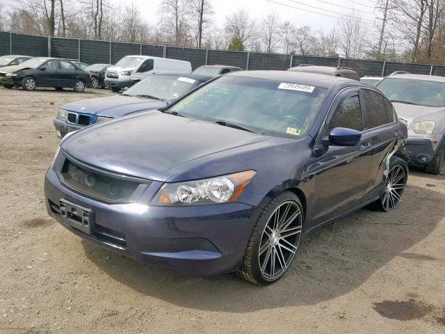 1HGCP26829A128654 - 2009 HONDA ACCORD EXL BLUE photo 2