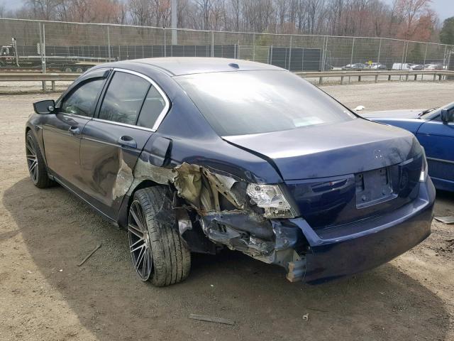 1HGCP26829A128654 - 2009 HONDA ACCORD EXL BLUE photo 3