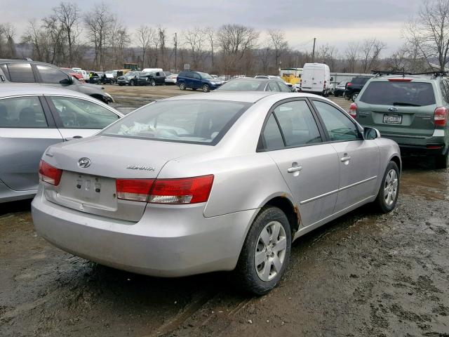 KMHET46C16A145410 - 2006 HYUNDAI SONATA GL SILVER photo 4