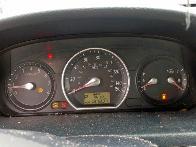 KMHET46C16A145410 - 2006 HYUNDAI SONATA GL SILVER photo 8