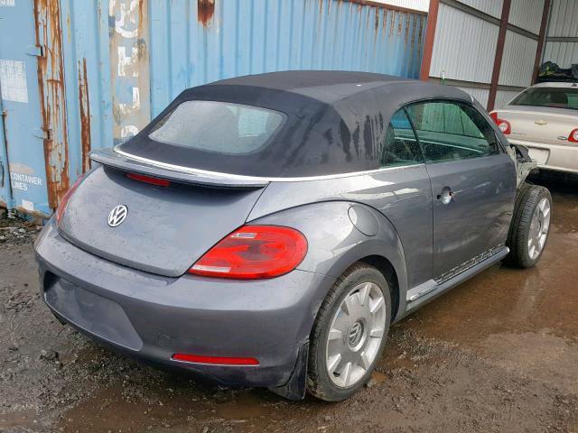 3VW5P7AT3DM805011 - 2013 VOLKSWAGEN BEETLE GRAY photo 4