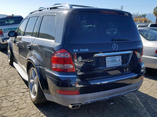 4JGBF86E69A528332 - 2009 MERCEDES-BENZ GL 550 4MA BLACK photo 3