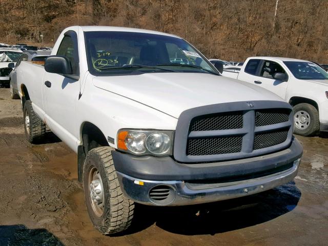 3D7KU26D53G807476 - 2003 DODGE RAM 2500 S WHITE photo 1