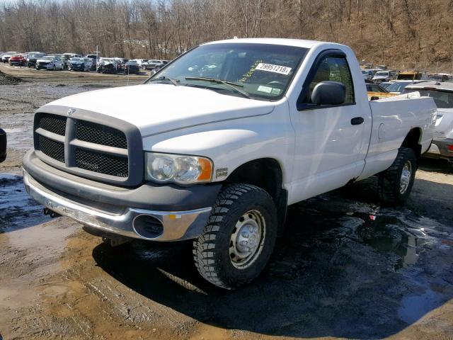 3D7KU26D53G807476 - 2003 DODGE RAM 2500 S WHITE photo 2