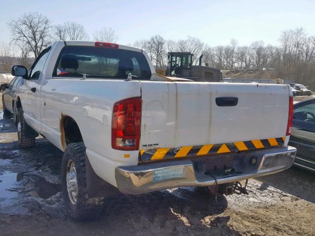 3D7KU26D53G807476 - 2003 DODGE RAM 2500 S WHITE photo 3