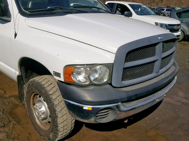 3D7KU26D53G807476 - 2003 DODGE RAM 2500 S WHITE photo 9