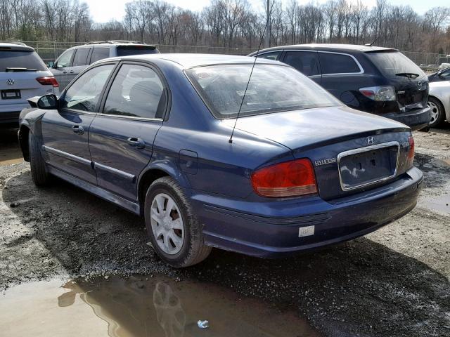 KMHWF25S45A155372 - 2005 HYUNDAI SONATA GL BLUE photo 3