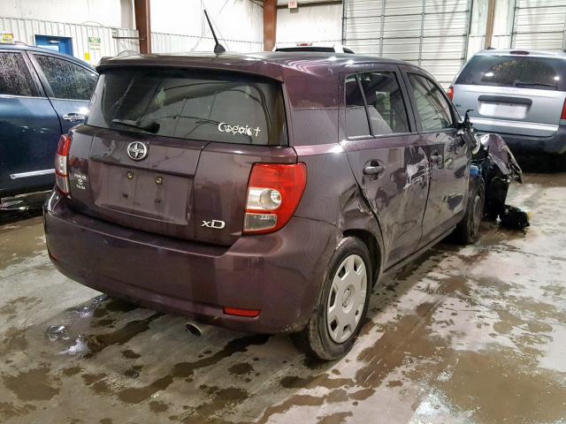 JTKKUPB45E1040350 - 2014 TOYOTA SCION XD PURPLE photo 4