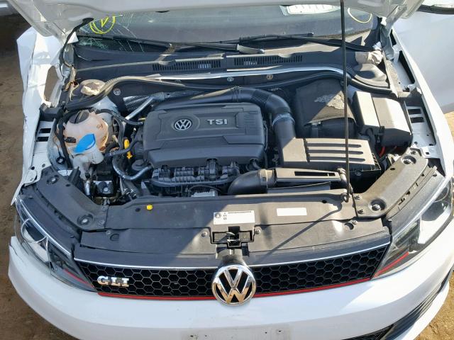 3VW4T7AJXFM315089 - 2015 VOLKSWAGEN JETTA GLI WHITE photo 7