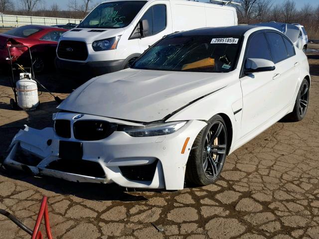 WBS8M9C54H5G42167 - 2017 BMW M3 WHITE photo 2